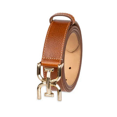Sam Edelman Women's Slim Double-E Plaque Buckle Belt