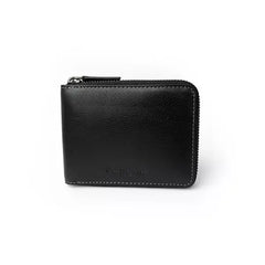 Club Rochelier Men's Full Leather Zipper Around Wallet with Center Wing