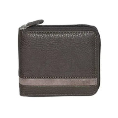 Roots Men's Zipper Around Wallet With Center Wing