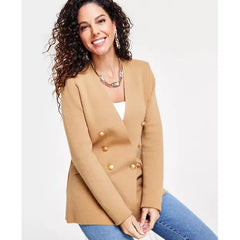Women's Sweater Blazer, Created for Macy's-Warm toffee