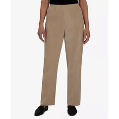 Alfred Dunner Petite Classics Pull-On Corduroy Straight Leg Pants, Petite & Petite Short, Tan