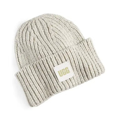 UGG® Women's Chunky Rib-Knit Logo Patch Beanie, Stylish and Warm Winter Hat