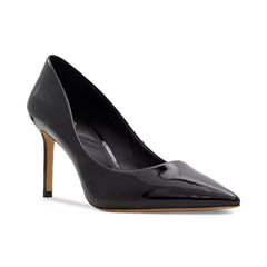ALDO Womens Stessymid Pointed Toe Pumps, Elegant Mid Heel Shoes, Black Patent, Size 8M