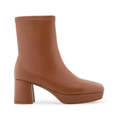 Aerosoles Sussex Boot Midcalf Platform High Boots, Stylish Comfortable Womens Footwear ,Luggage Combo Faux Leather-Polyurethane