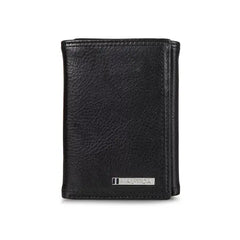 Nautica Men's Enameled Logo Leather Trifold Walle