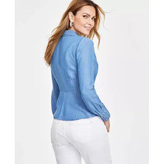 Women's Tie-Side Wrap Top, Created for Macy's-phoebe wash