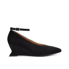 Aerosoles Women's Isolda Pump Elegant, Comfortable Heeled Shoes, Black Suede , Size 6.5M