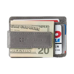 Alpine Swiss Mens RFID Safe Magnetic Money Clip Wallet Slim Front Pocket Wallet