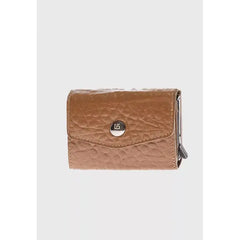 Furniq UK Men's Genuine Leather Elephant Pattern Snap Closure Wallet & Card Holder