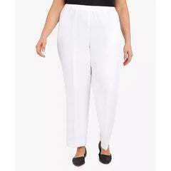 Alfred Dunner Plus Size Classic Pull-On Straight-Leg Short Length Pants