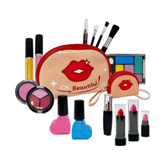 The New York Doll Collection Washable Girls Makeup Kit - 16 Pieces Set