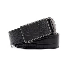 Braveman Men's Genuine Leather Crocodile Design Dress Belt with Automatic Buckle