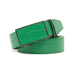Braveman Men's Genuine Leather Crocodile Design Dress Belt with Automatic Buckle
