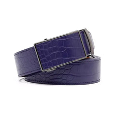 Braveman Men's Genuine Leather Crocodile Design Dress Belt with Automatic Buckle
