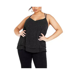 Macy's Women's Strappy Nail Top-Black