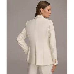 Donna Karan Women's One Button Blazer, Created by Macy's-Cream