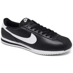 Nike Women's Classic Cortez Leather Casual Sneakers from Finish Line - Black, White