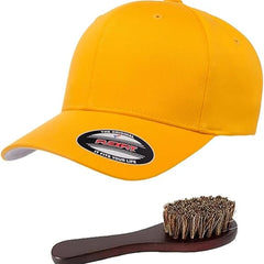 Flexfit Wooly Combed Men's Athletic Stretch Fitted Baseball Cap Bundle with THP Hat & Clothing Brush
