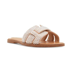 ALDO Women's Elenaa Studded Flat Slide Sandals, Trendy Comfortable Stylish Flats