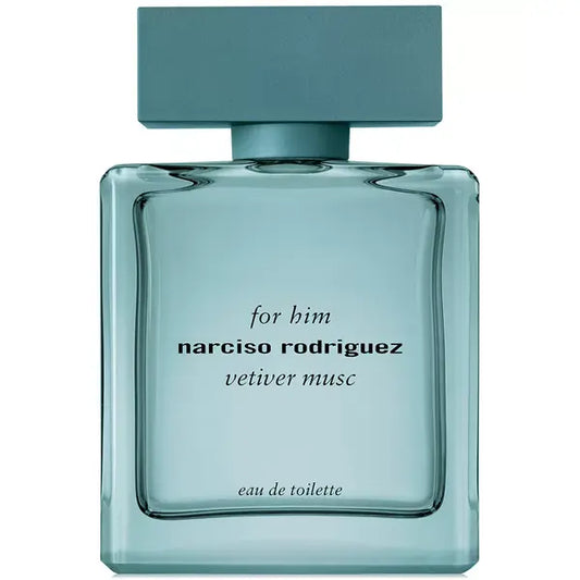Narciso Rodriguez Men's For Him Vetiver Musc Eau de Toilette Spray, Elegant Fragrance, 3.3 oz