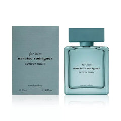Narciso Rodriguez Men's For Him Vetiver Musc Eau de Toilette Spray, Elegant Fragrance, 3.3 oz
