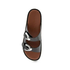Aerosoles Womens Darcy Wedge Sandals Elegant Everyday Comfort , Black Leather