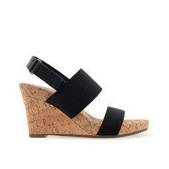 Aerosoles Cetara Tailored Loafer, Wedge Stylish Comfortable Slip On Shoes, Black Elastic