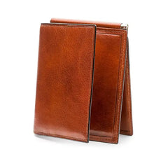 Bosca Men's Leather Money Clip with pocket