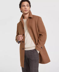 Men Classic Melange Overcoat