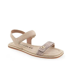 Aerosoles Bruna Womens Casual Sandals, Comfortable Stylish Everyday Footwear, Roccia Snake Print Leather