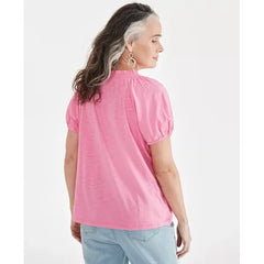 Women's Embroidery Vacay Top, Created for Macy's-Pink