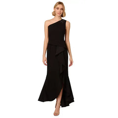 Adrianna Papell Women's Beaded One Shoulder Gown for Elegant and Glamorous Evening Style