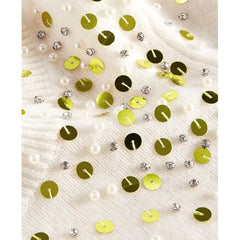 Women's Cashmere Sequin Embellished Crewneck Sweater, Created for Macy's-Vanilla Ice Combo