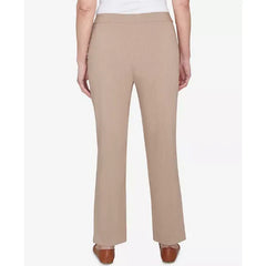 Alfred Dunner Charm School Women's Classic Charmed Average Length Pant, Toast, Size 12