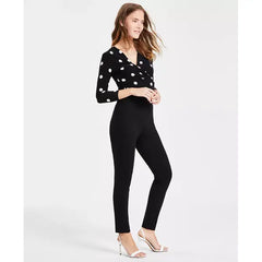 Anne Klein Womens Pull On Hollywood Waist Ankle Pants, Stylish Comfortable Workwear Trousers, Anne Black