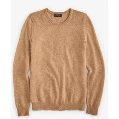 Macy's 100% Cashmere Women's Long-Sleeve Crewneck Sweater, Created for Macy's-Warm praline heather