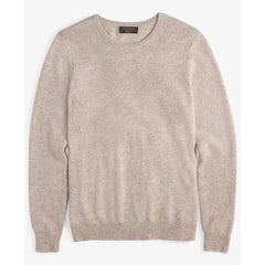 Macy's 100% Cashmere Women's Long-Sleeve Crewneck Sweater, Created for Macy's-Pearl taupe heather