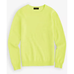 Macy's 100% Cashmere Women's Long-Sleeve Crewneck Sweater, Created for Macy's-Citron freeze