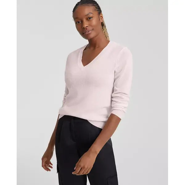 Macy's 100% Cashmere Women's V-Neck Long-Sleeve Sweater, Created