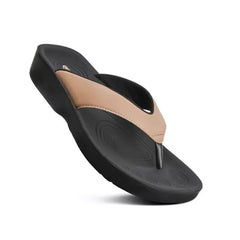 Aerothotic Flumen Comfortable Arch Support Sandal, Stylish Footwear, Beige, Size 10