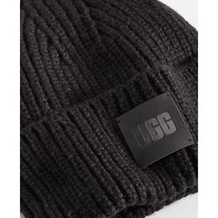 UGG® Women's Chunky Rib-Knit Logo Patch Beanie, Stylish and Warm Winter Hat