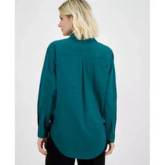 Petite Embellished Shirt, Created for Macy's-Grn trmaline