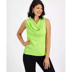 Women's Sleeveless Cowlneck Blouse, Created for Macy's-Sweet midori