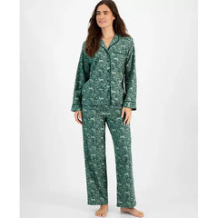 Women's 2-Pc. Cotton Flannel Packaged Pajamas Set, Created for Macy's-Animal Garden
