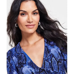 Women's Printed Ribbed Top, Created for Macy's-Veera snake