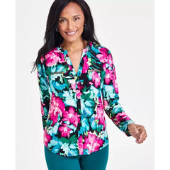 Women's Print Zip-Pocket Top, Created for Macy's-Ailee combo A
