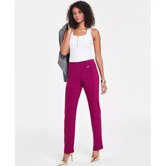 Women's Tummy-Control Pull-On Straight-Leg Pants, Created for Macy's-Rhodolite Garnet