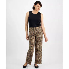 Women's Printed Pull-On Knit Pants, Created for Macy's-Neo Natural