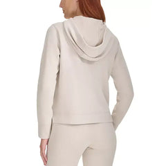 Macy's Performance Women's Waffle-Knit Pullover Hoodie-Chalk