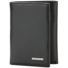 Perry Ellis Portfolio Men's Slim Leather Trifold Wallet